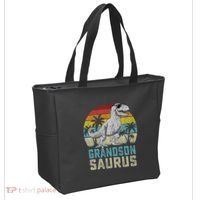 Grandsonsaurus T Rex Dinosaur Grandson Saurus Family Tote Bag thumb 2