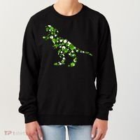 Green T Rex Polka Dot Dinosaur International Dot Day Women's Sweatshirt thumb 0