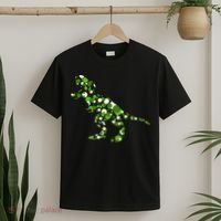 Green T Rex Polka Dot Dinosaur International Dot Day T-Shirt thumb 2