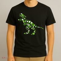 Green T Rex Polka Dot Dinosaur International Dot Day T-Shirt thumb 3
