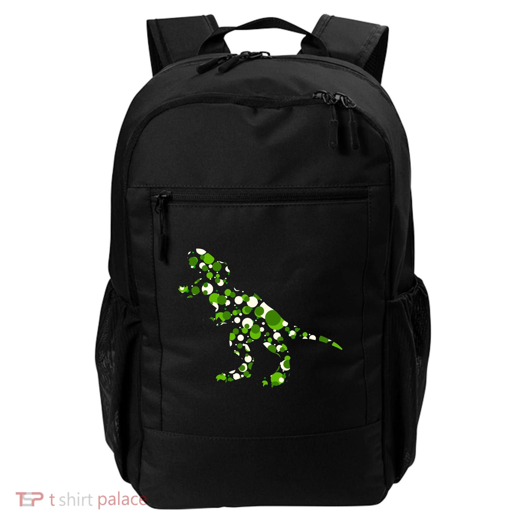 Green T Rex Polka Dot Dinosaur International Dot Day Backpack
