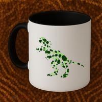 Green T Rex Polka Dot Dinosaur International Dot Day Coffee Mug thumb 2