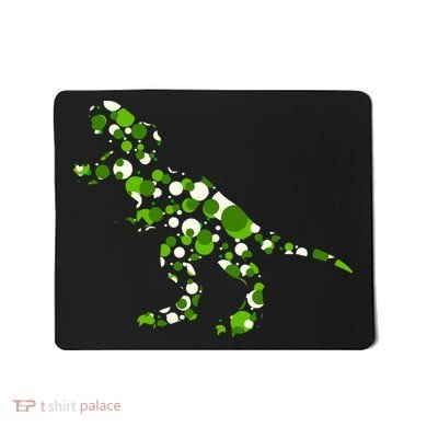 Green T Rex Polka Dot Dinosaur International Dot Day Mousepad