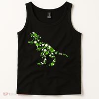 Green T Rex Polka Dot Dinosaur International Dot Day Tank Top thumb 2