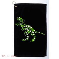 Green T Rex Polka Dot Dinosaur International Dot Day Golf Towel thumb 0