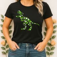 Green T Rex Polka Dot Dinosaur International Dot Day Women's T-Shirt thumb 2