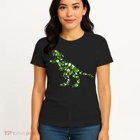 Green T Rex Polka Dot Dinosaur International Dot Day Women's T-Shirt thumb 4