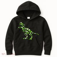 Green T Rex Polka Dot Dinosaur International Dot Day Kids Hoodie thumb 0