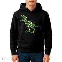 Green T Rex Polka Dot Dinosaur International Dot Day Kids Hoodie thumb 4