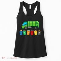 Garbage Truck Reuse Recycle Trash Collector Earth Day Women's Tank Top thumb 0