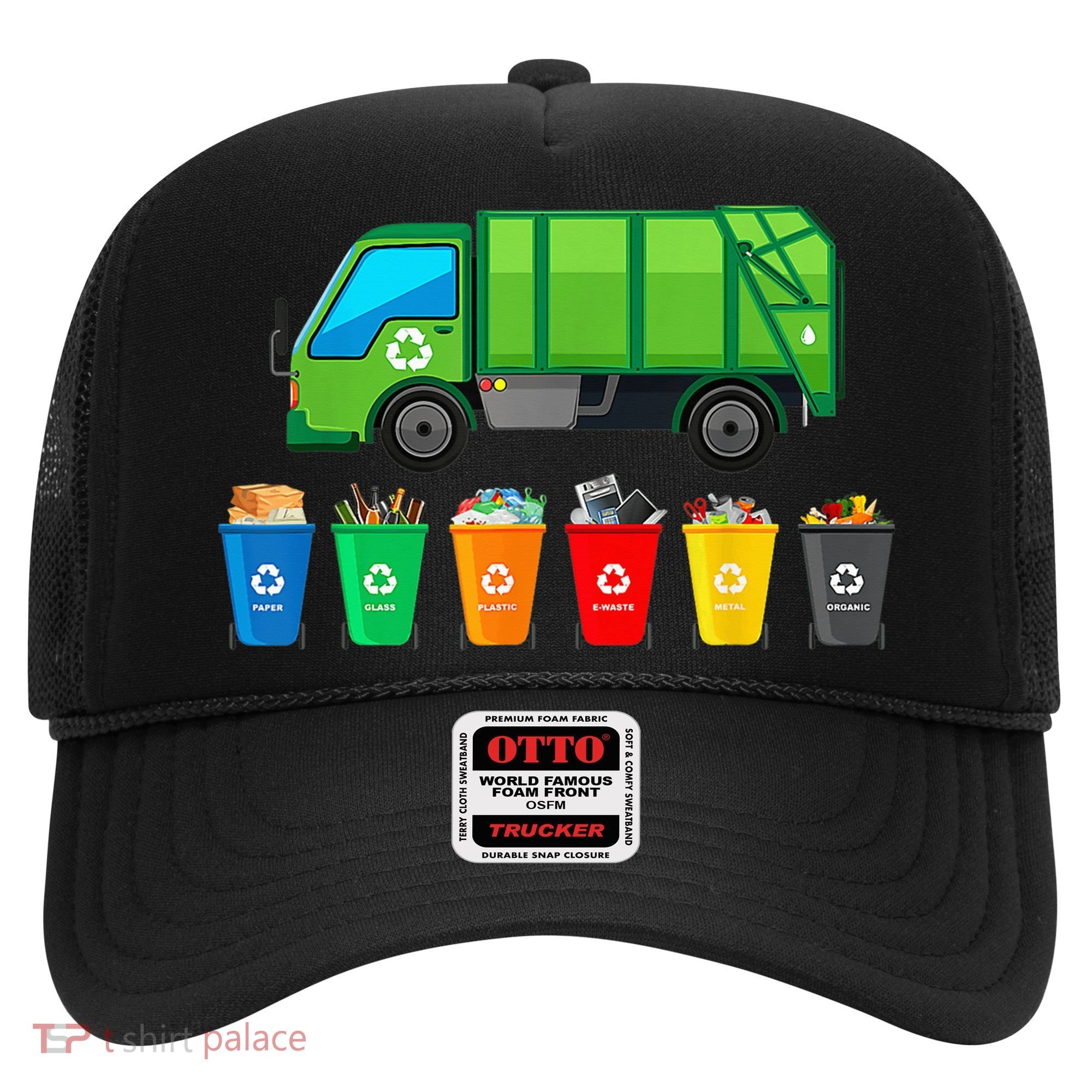 Garbage Truck Reuse Recycle Trash Collector Earth Day Hat