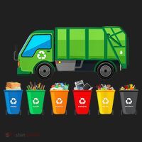 Garbage Truck Reuse Recycle Trash Collector Earth Day Golf Towel thumb 3