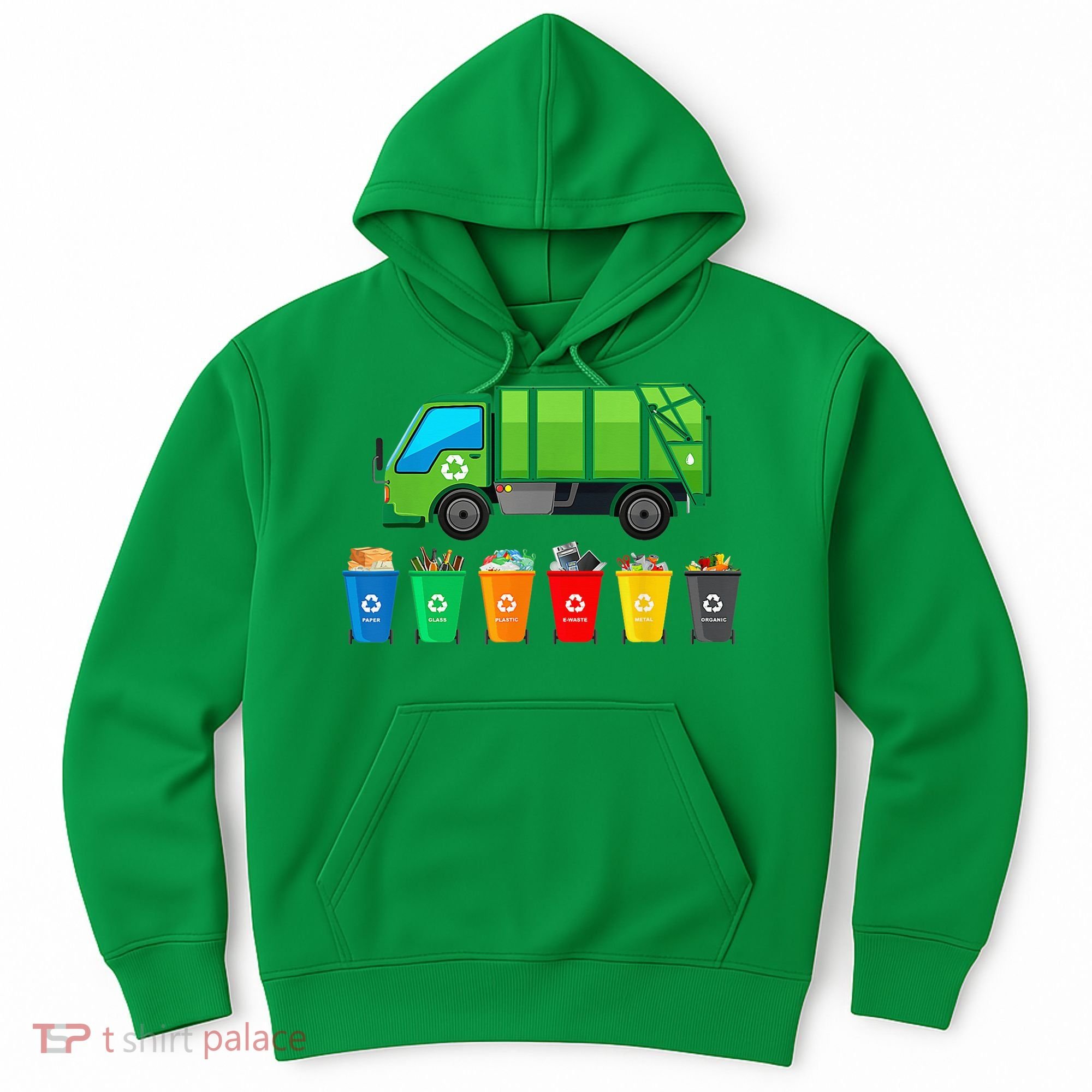 Garbage Truck Reuse Recycle Trash Collector Earth Day Hoodie
