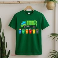 Garbage Truck Reuse Recycle Trash Collector Earth Day T-Shirt thumb 2