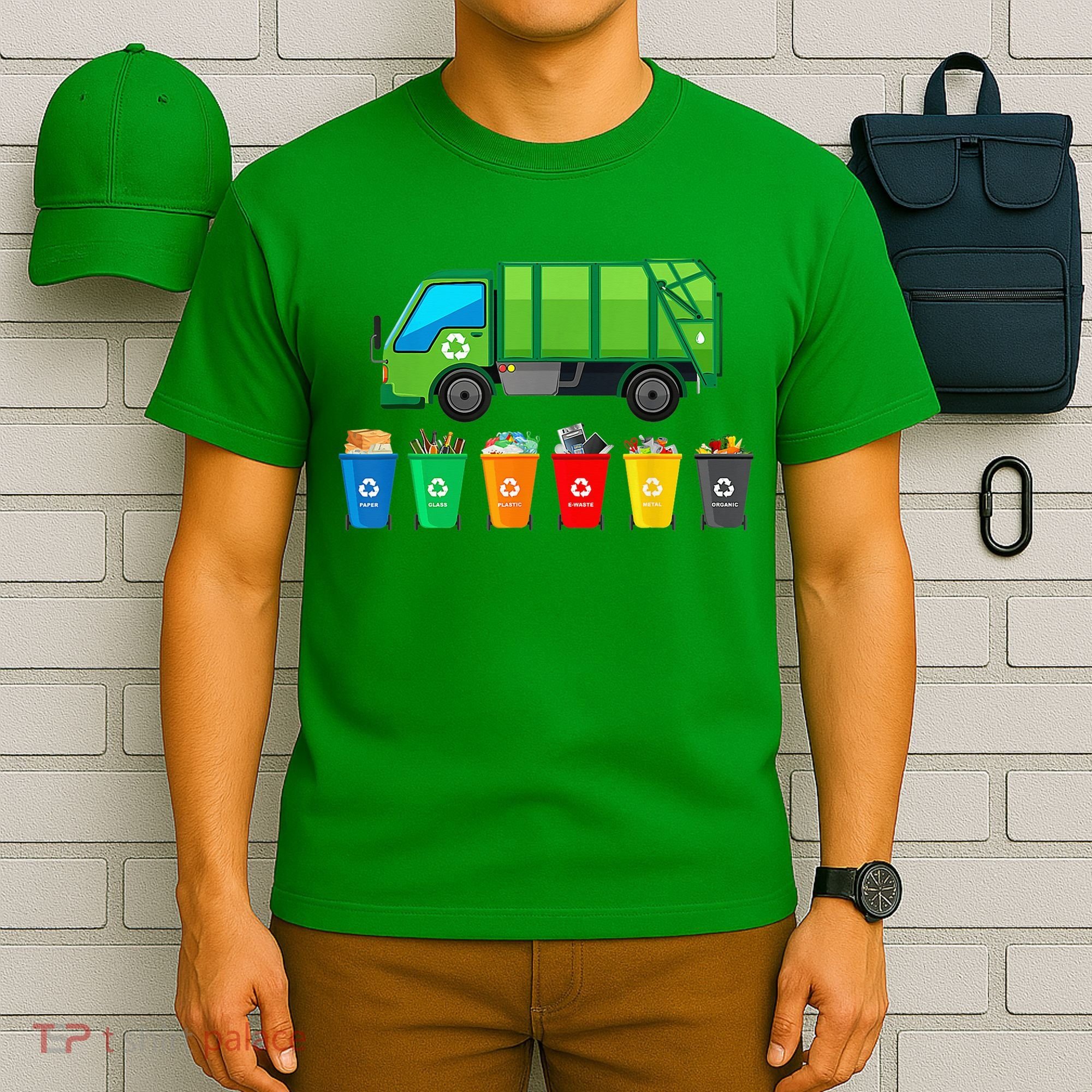 Garbage Truck Reuse Recycle Trash Collector Earth Day T-Shirt