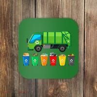Garbage Truck Reuse Recycle Trash Collector Earth Day Coaster thumb 0