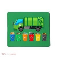 Garbage Truck Reuse Recycle Trash Collector Earth Day Mousepad thumb 0