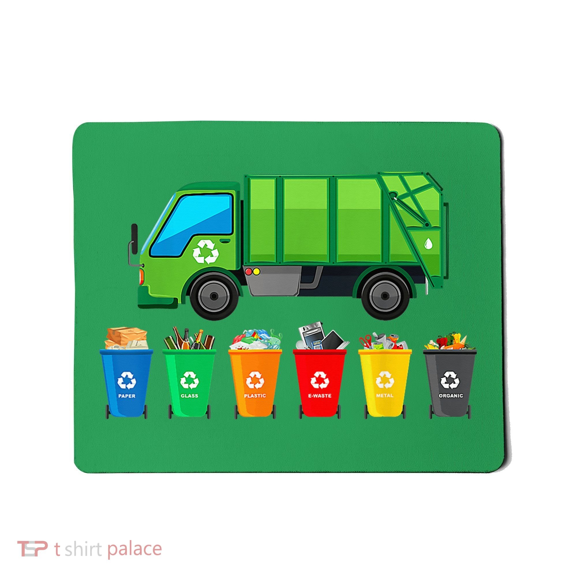 Garbage Truck Reuse Recycle Trash Collector Earth Day Mousepad