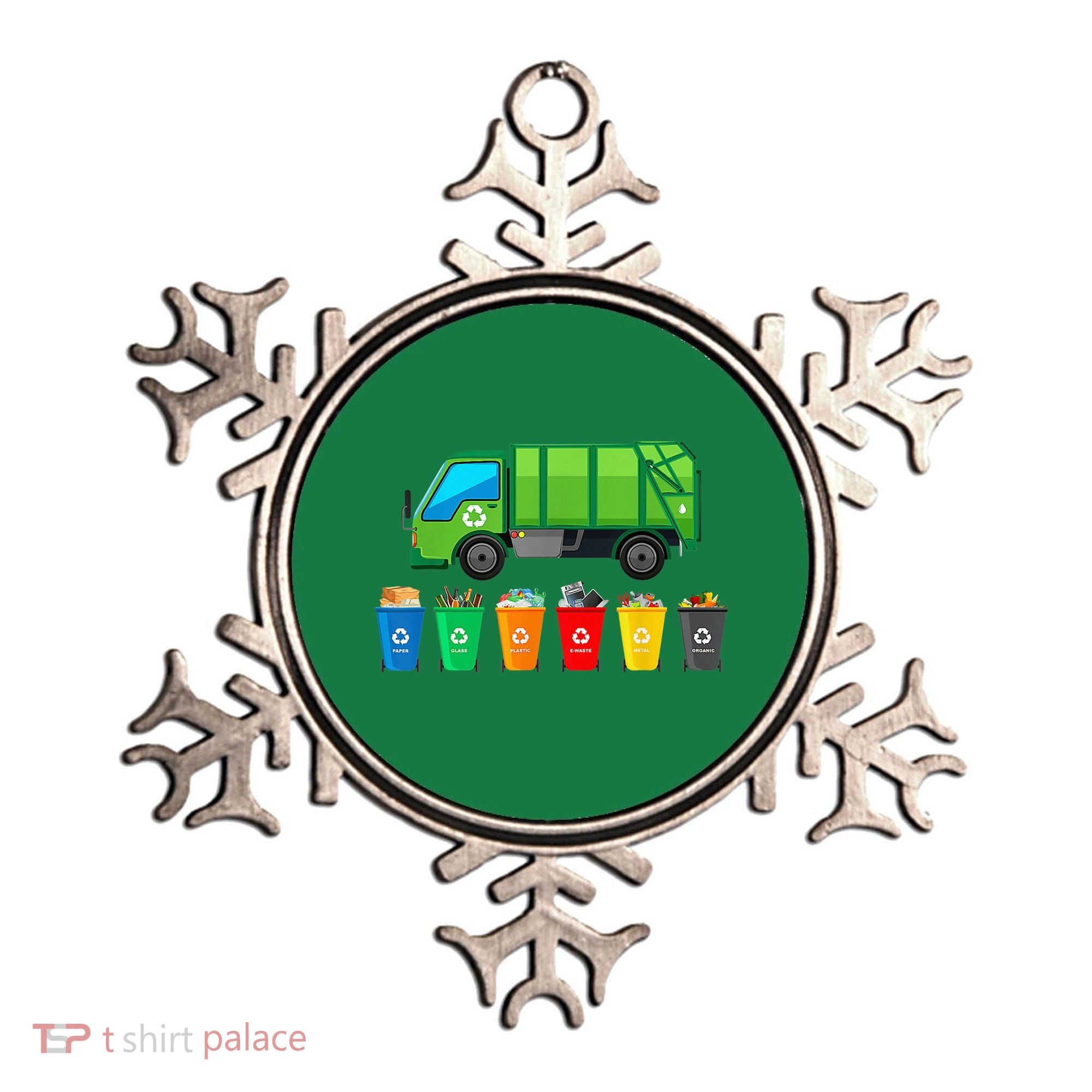 Garbage Truck Reuse Recycle Trash Collector Earth Day Ornament