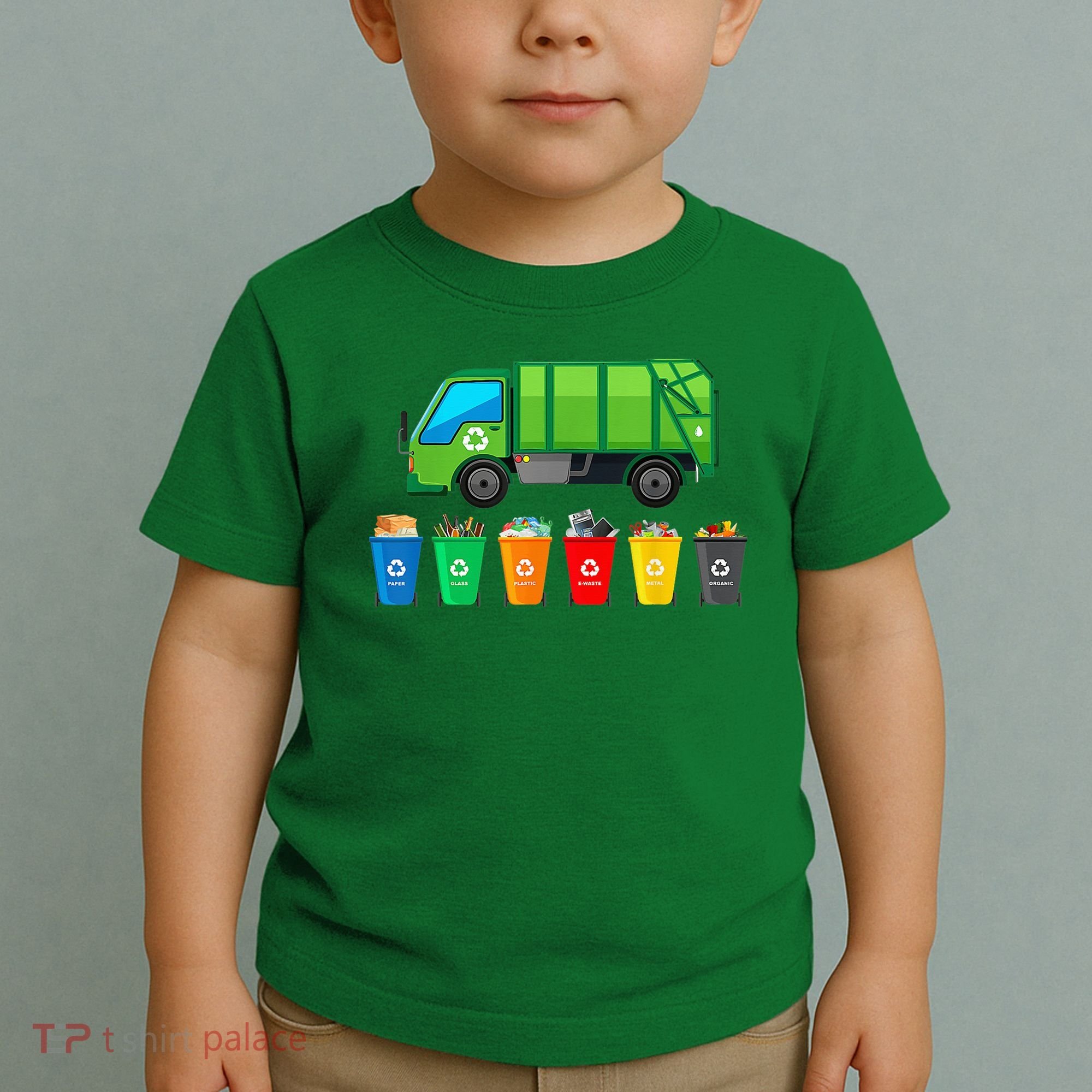 Garbage Truck Reuse Recycle Trash Collector Earth Day Toddler T-Shirt