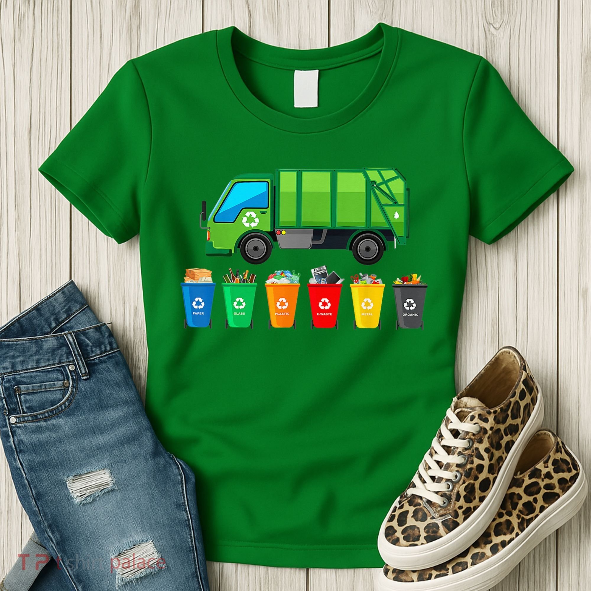 Garbage Truck Reuse Recycle Trash Collector Earth Day Women's T-Shirt