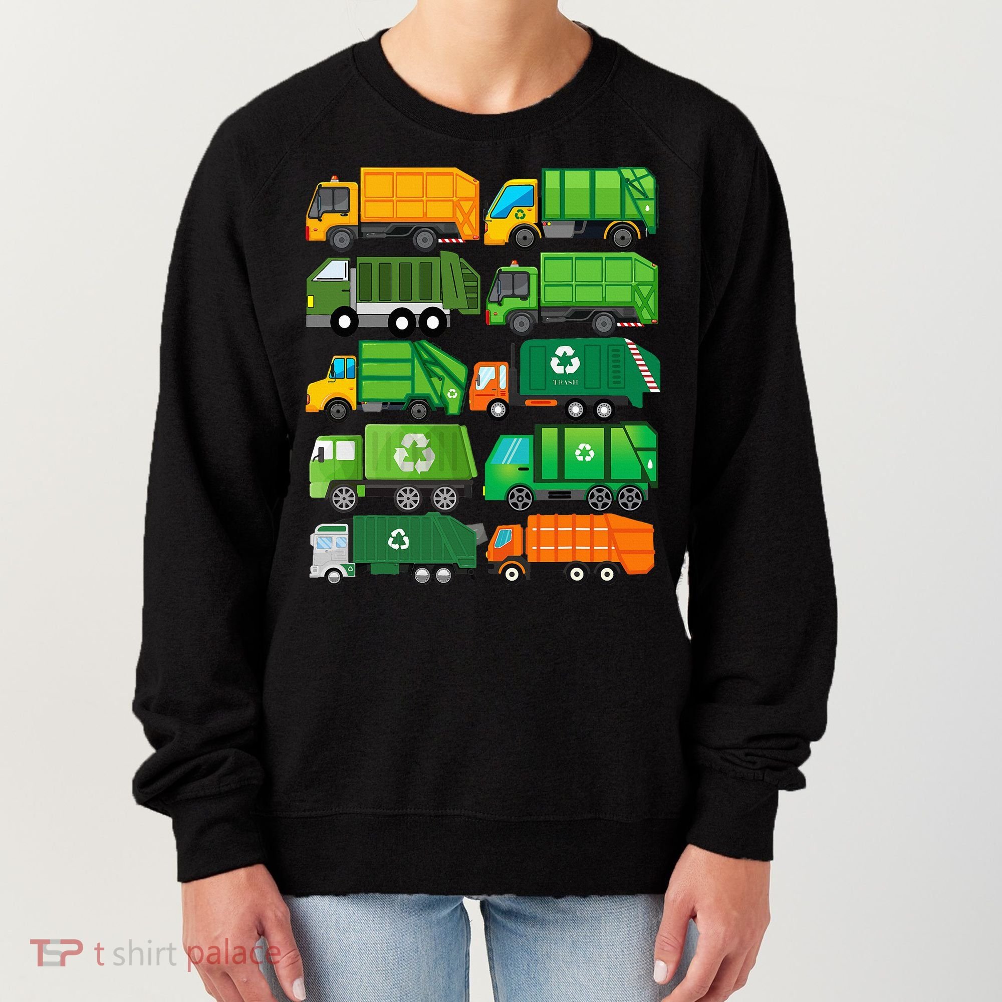 Garbage Truck Recycling Day Trash Waste Separation Birthday Women's Sweatshirt