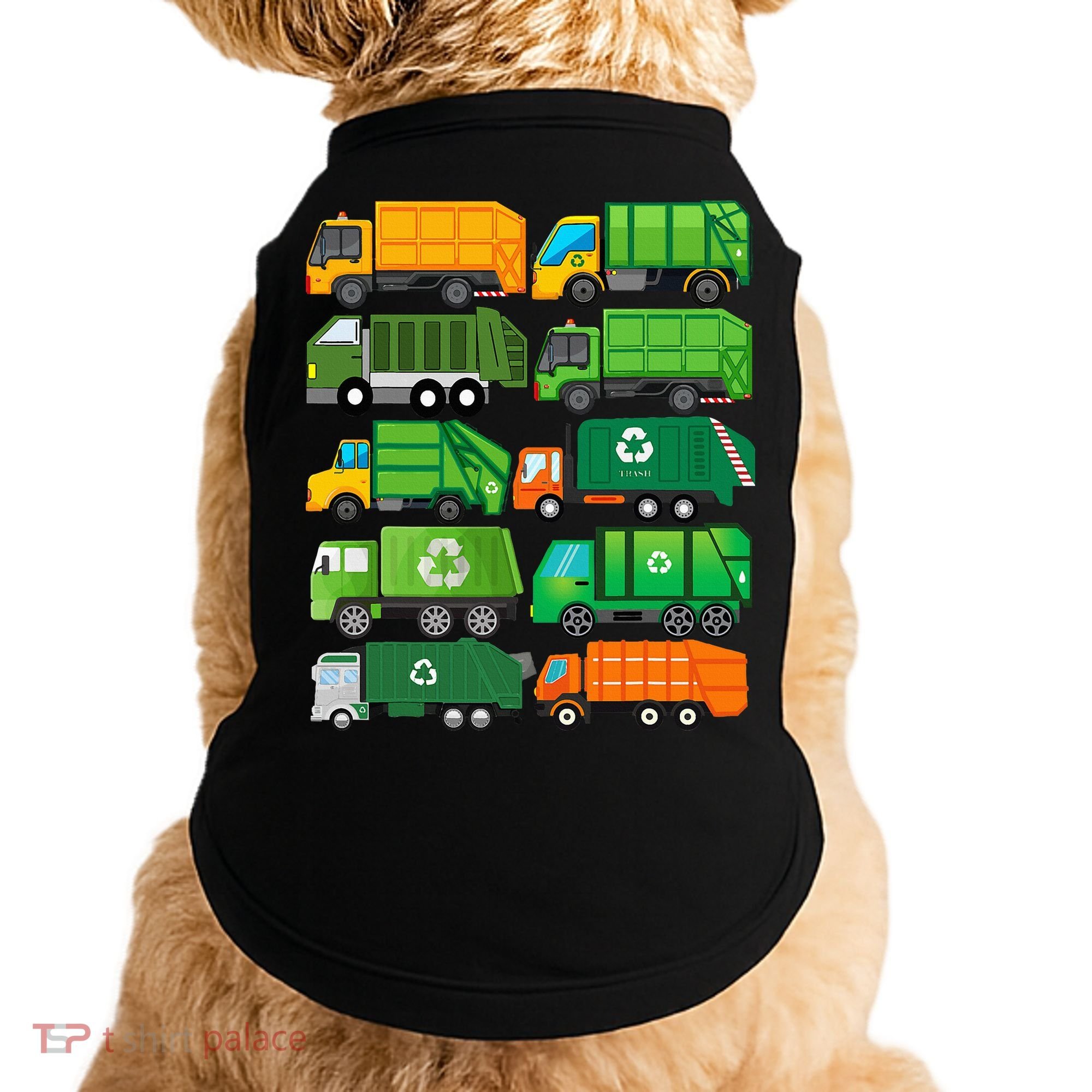 Garbage Truck Recycling Day Trash Waste Separation Birthday Doggie Tank
