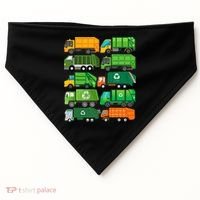 Garbage Truck Recycling Day Trash Waste Separation Birthday USA-Made Doggie Bandana thumb 0