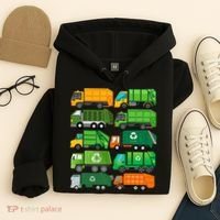 Garbage Truck Recycling Day Trash Waste Separation Birthday Hoodie thumb 4