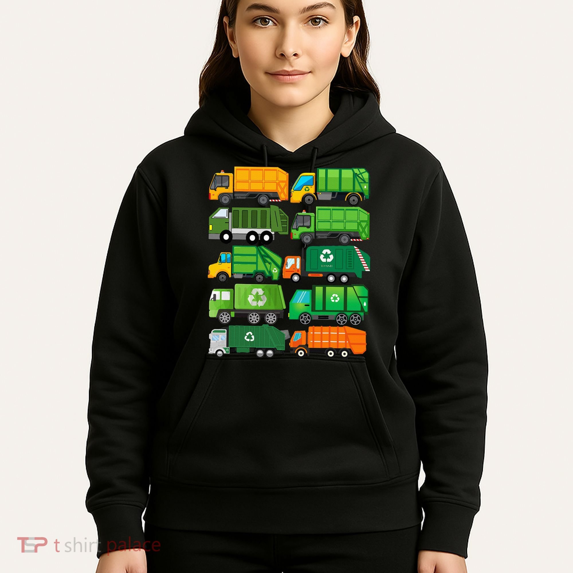 Garbage Truck Recycling Day Trash Waste Separation Birthday Hoodie