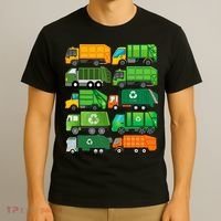 Garbage Truck Recycling Day Trash Waste Separation Birthday T-Shirt thumb 3