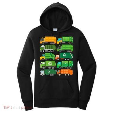 Garbage Truck Recycling Day Trash Waste Separation Birthday Women's Hoodie