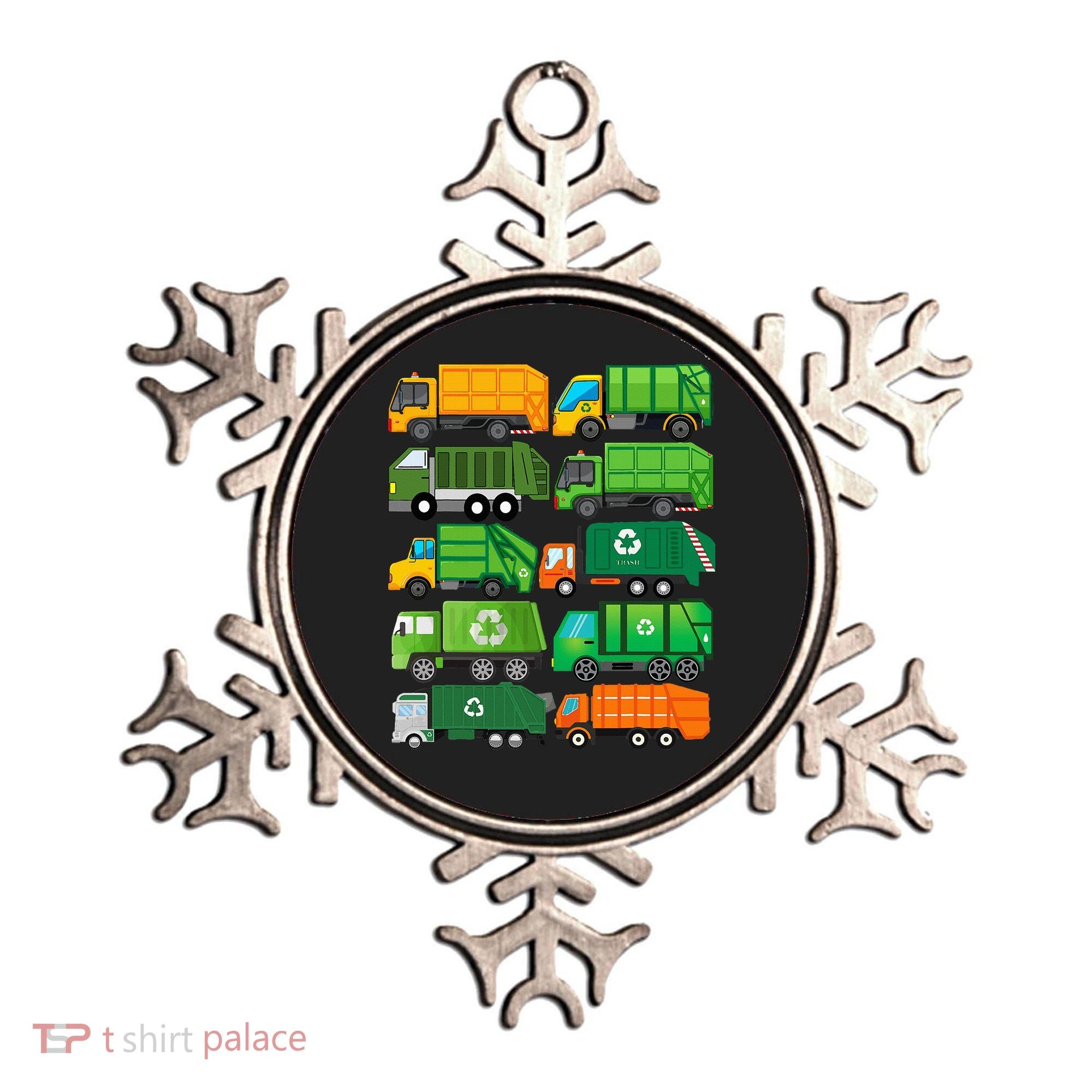 Garbage Truck Recycling Day Trash Waste Separation Birthday Ornament