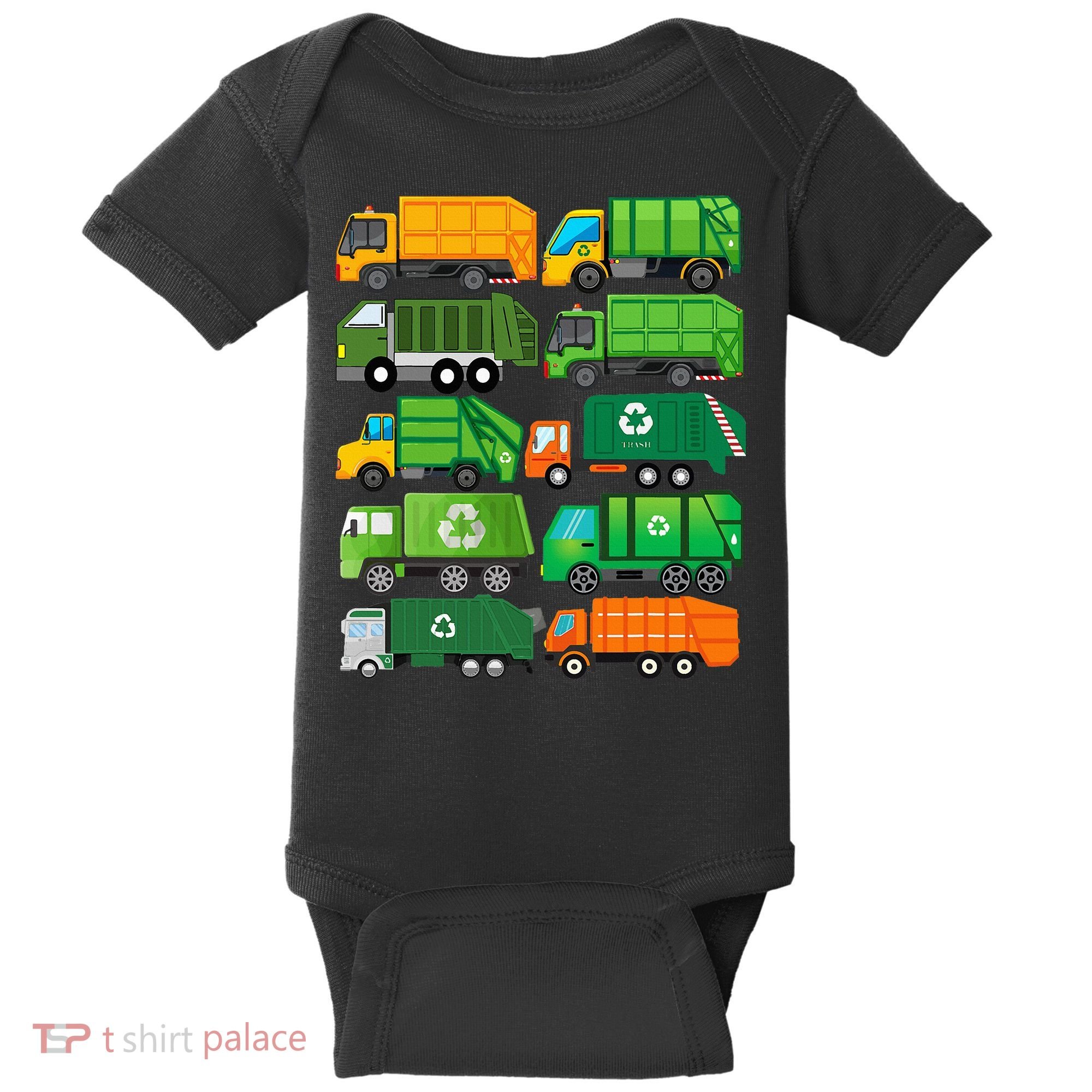 Garbage Truck Recycling Day Trash Waste Separation Birthday Baby Bodysuit