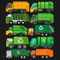 Garbage Truck Recycling Day Trash Waste Separation Birthday Toddler Hoodie thumb 2