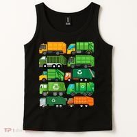 Garbage Truck Recycling Day Trash Waste Separation Birthday Tank Top thumb 2