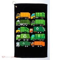 Garbage Truck Recycling Day Trash Waste Separation Birthday Golf Towel thumb 0