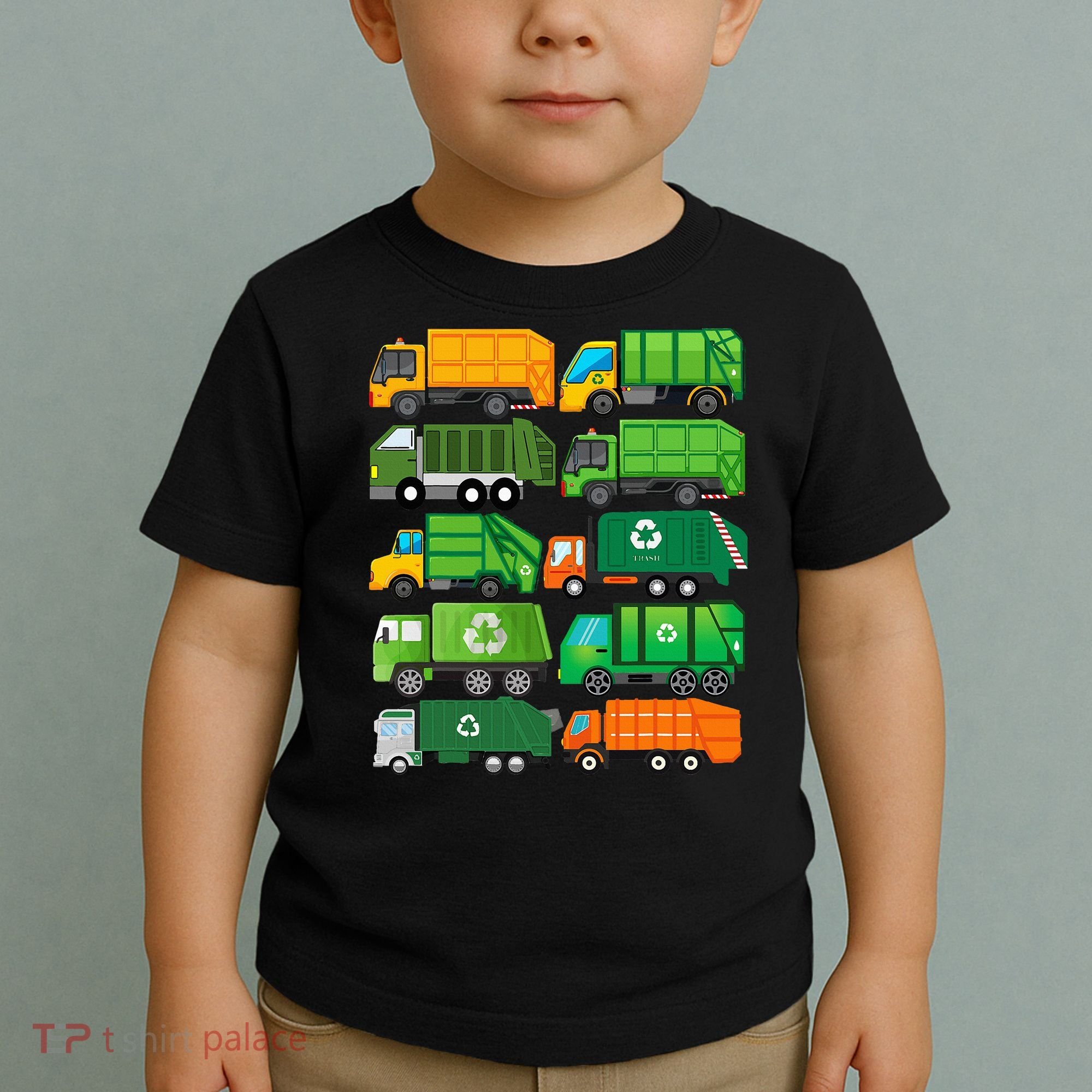 Garbage Truck Recycling Day Trash Waste Separation Birthday Toddler T-Shirt
