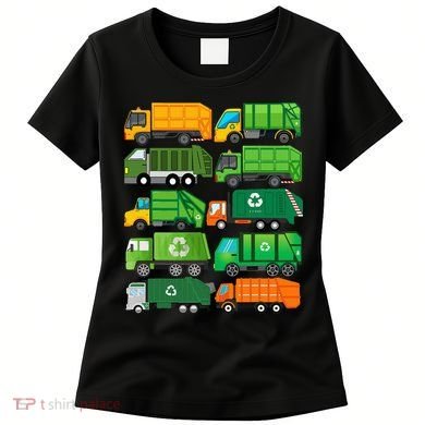 Garbage Truck Recycling Day Trash Waste Separation Birthday Women's T-Shirt