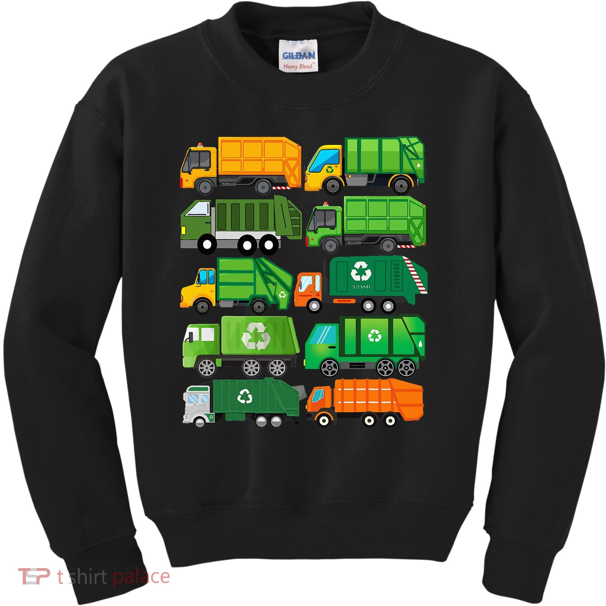 Garbage Truck Recycling Day Trash Waste Separation Birthday Kids Sweatshirt