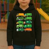 Garbage Truck Recycling Day Trash Waste Separation Birthday Kids Hoodie thumb 3