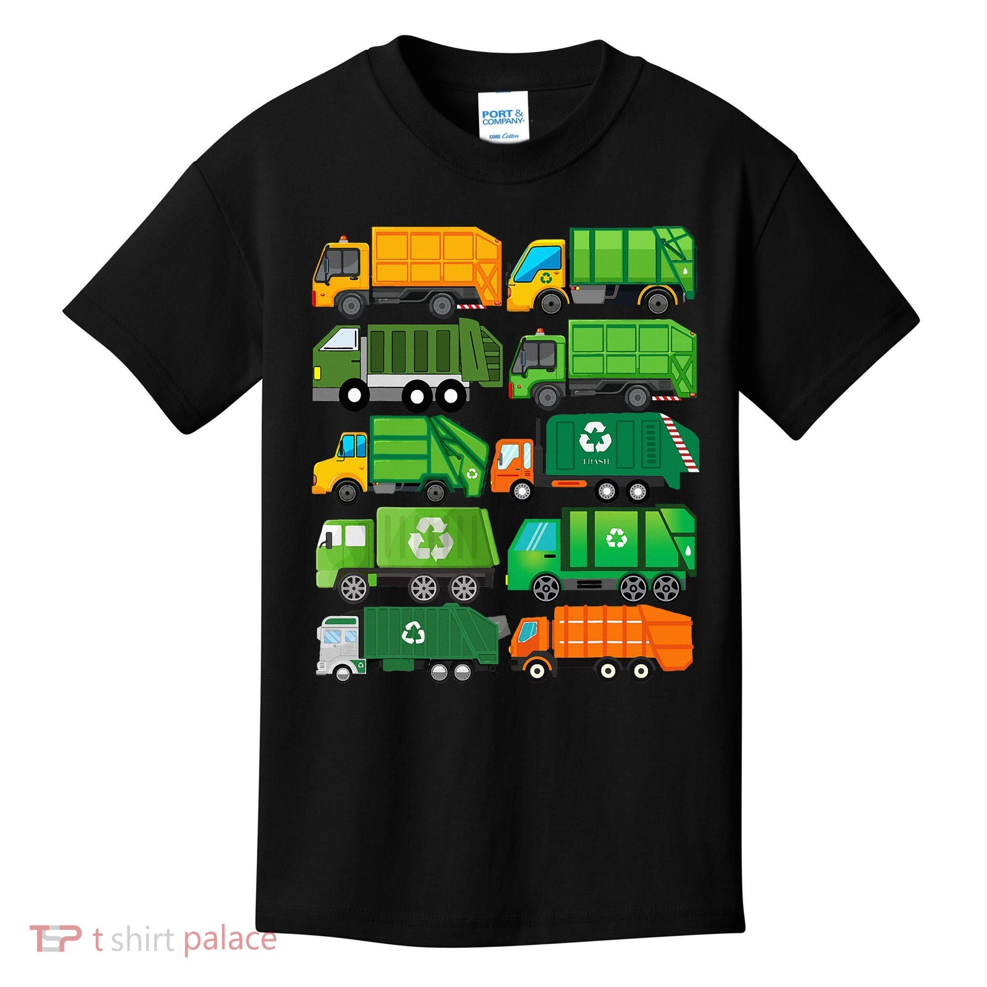 Garbage Truck Recycling Day Trash Waste Separation Birthday Kids T-Shirt