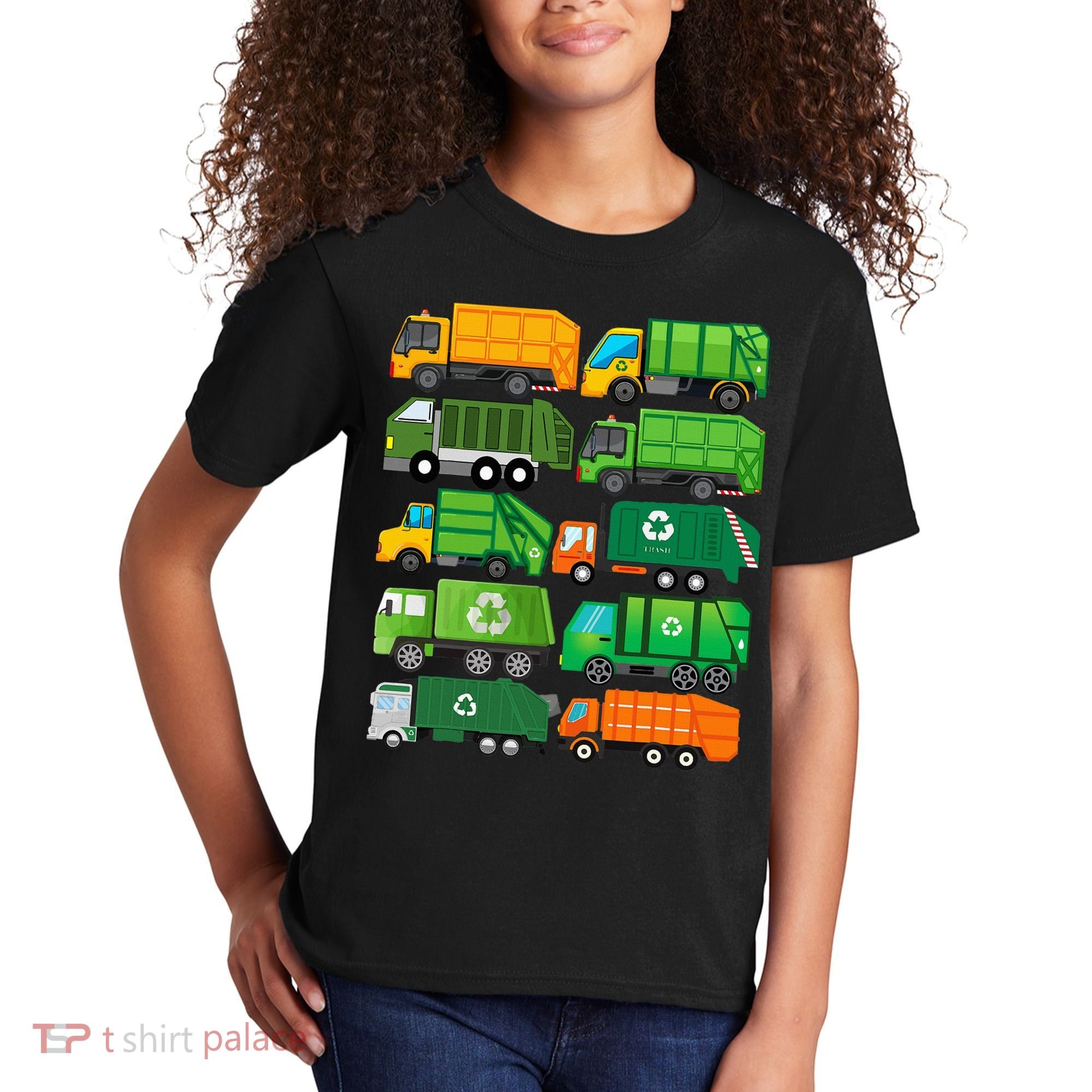 Garbage Truck Recycling Day Trash Waste Separation Birthday Kids T-Shirt