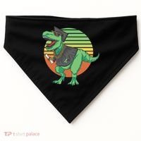 Graduation T Rex Cute Gift USA-Made Doggie Bandana thumb 0