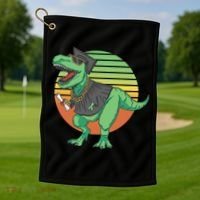 Graduation T Rex Cute Gift Golf Towel thumb 1