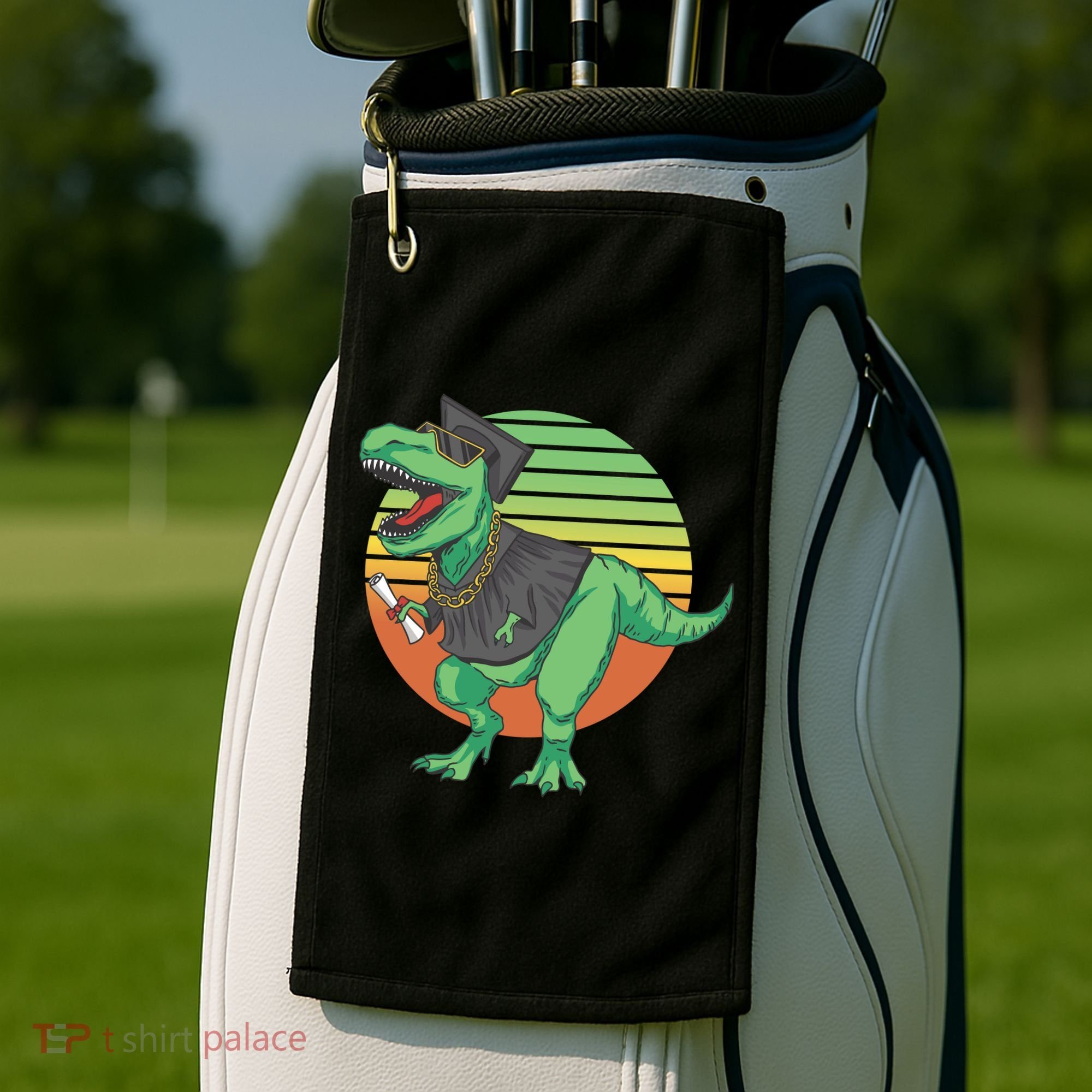 Graduation T Rex Cute Gift Golf Towel