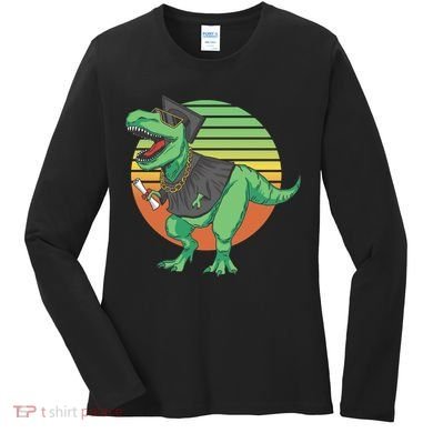 Graduation T Rex Cute Gift Women's Long Sleeve Shirt