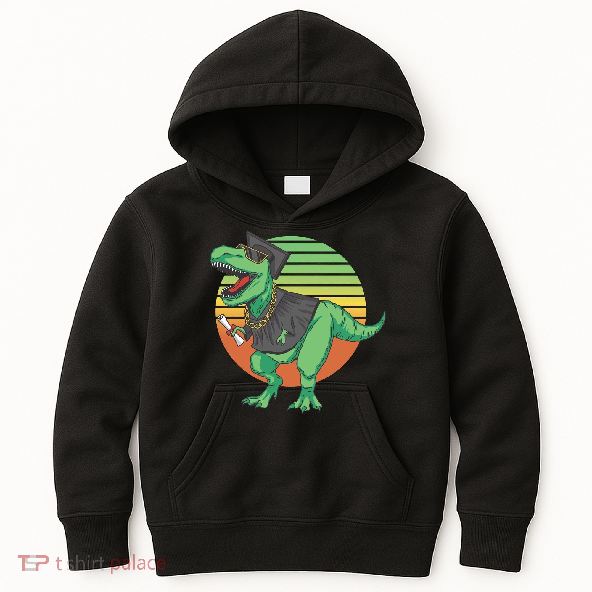 Graduation T Rex Cute Gift Kids Hoodie
