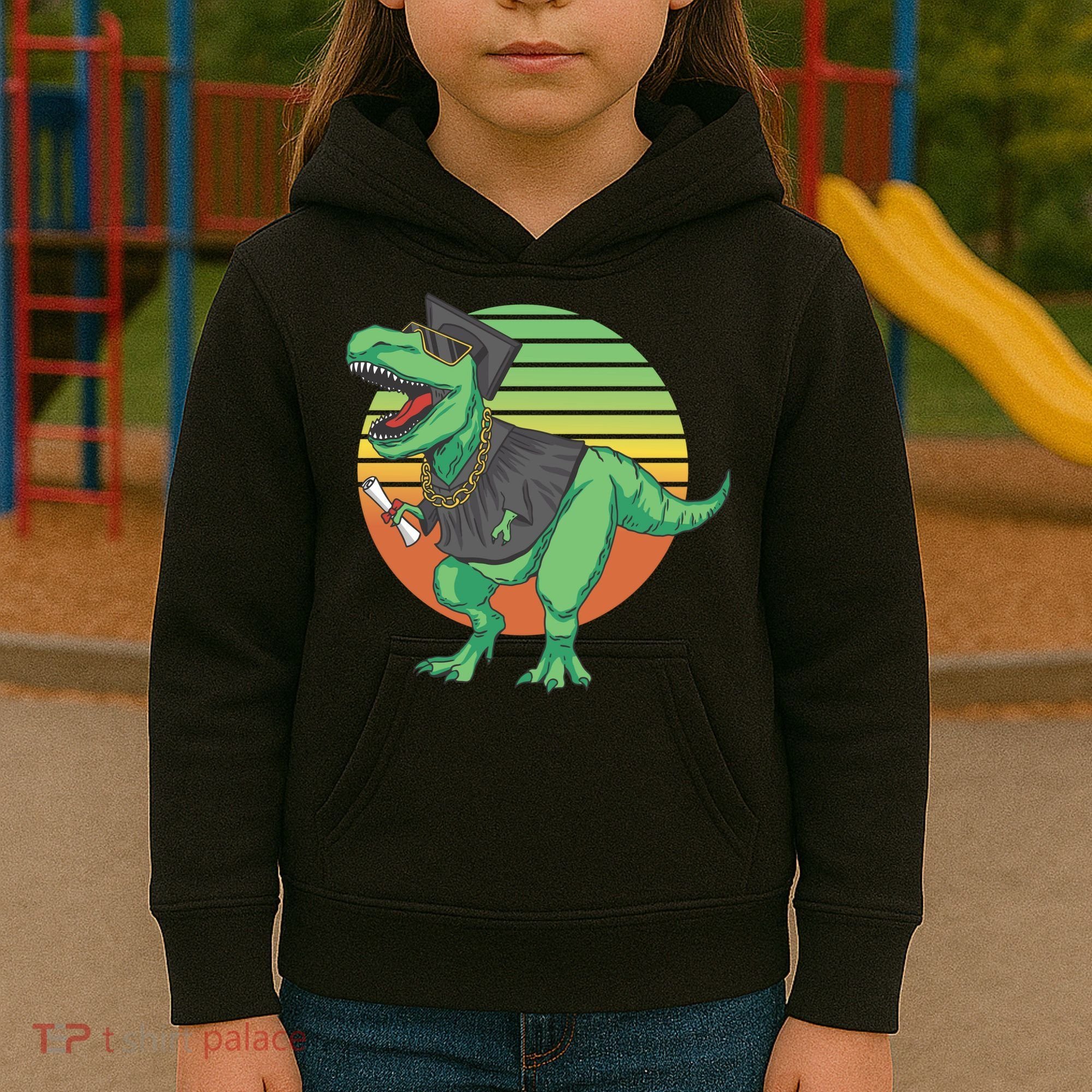 Graduation T Rex Cute Gift Kids Hoodie