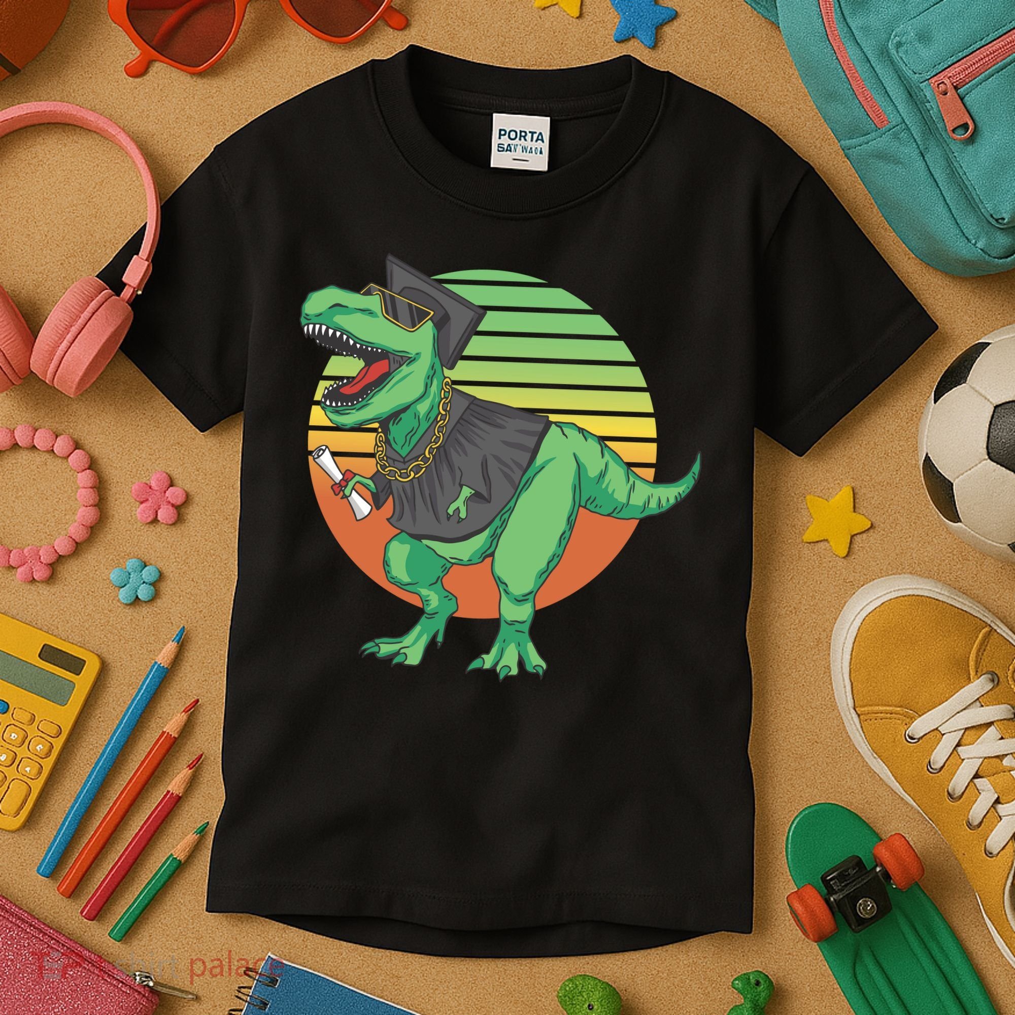 Graduation T Rex Cute Gift Kids T-Shirt